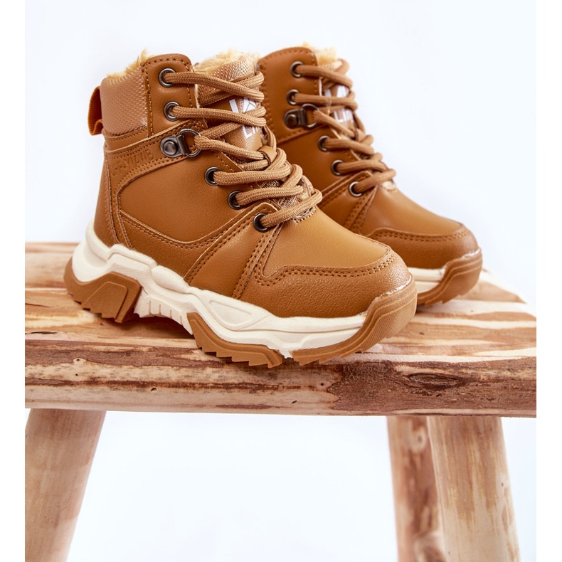 FR1 Dětské boty zateplené Trappers se zipem Camel Marvin hnědý 1 FR1 Dětské boty zateplené Trappers se zipem Camel Marvin hnědý 1