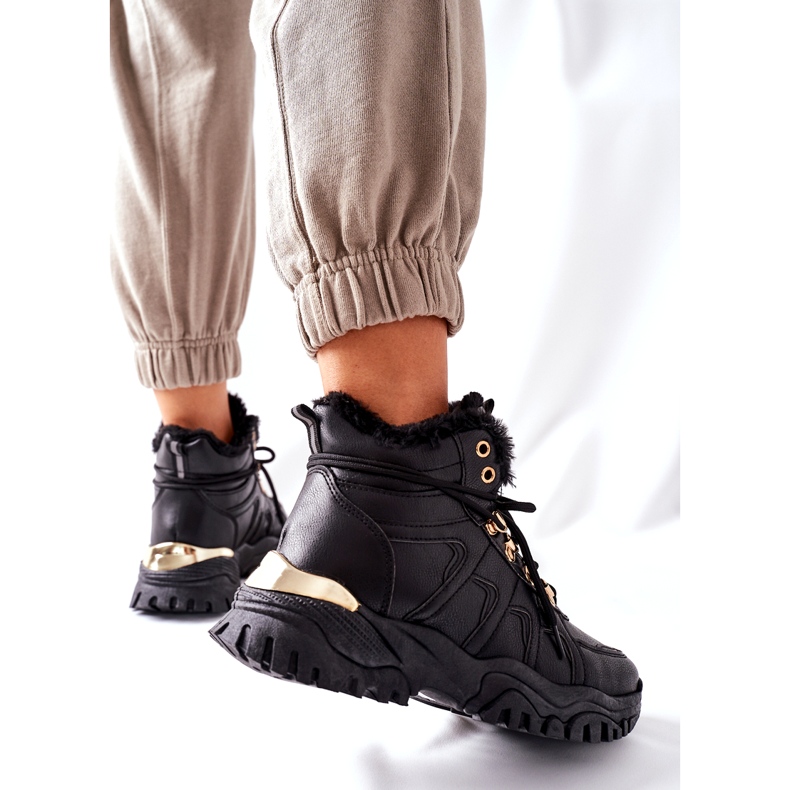 BM Dámské černé zateplené boty Hareshaw HF218 černá 2