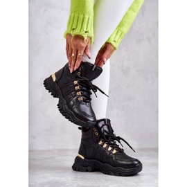 BM Dámské černé zateplené boty Hareshaw HF218 černá 3