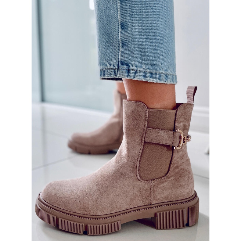 BM Dámské Chelsea boty Chance Khaki béžový 1