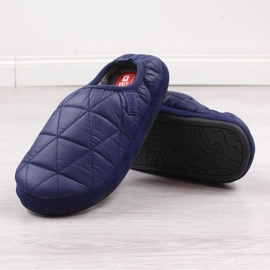 Pánské pantofle, zateplené gumičkou, tmavě modrá Big Star KK174364 námořnická modrá 2