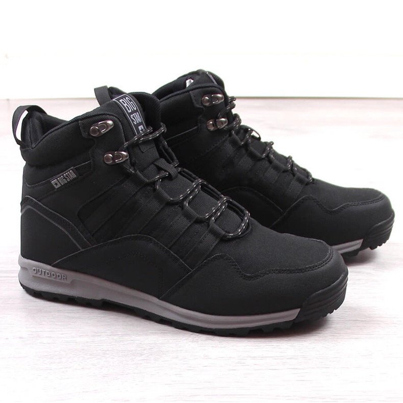 Černé pánské zateplené vysoké kozačky Big Star KK174371 černá 1 Černé pánské zateplené vysoké kozačky Big Star KK174371 černá 1