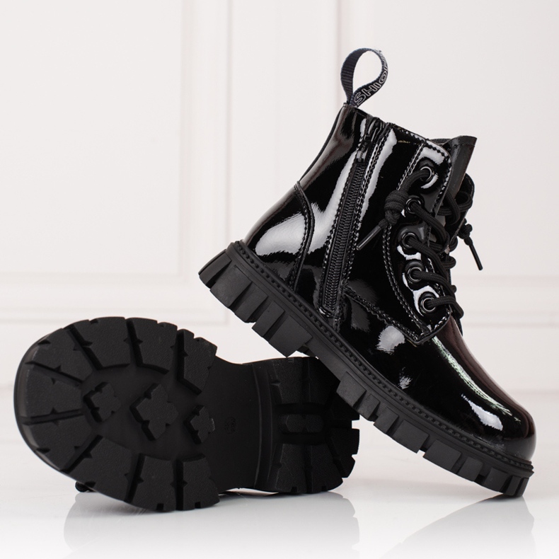 Dívčí kozačky, zateplené Shelovet černá 1