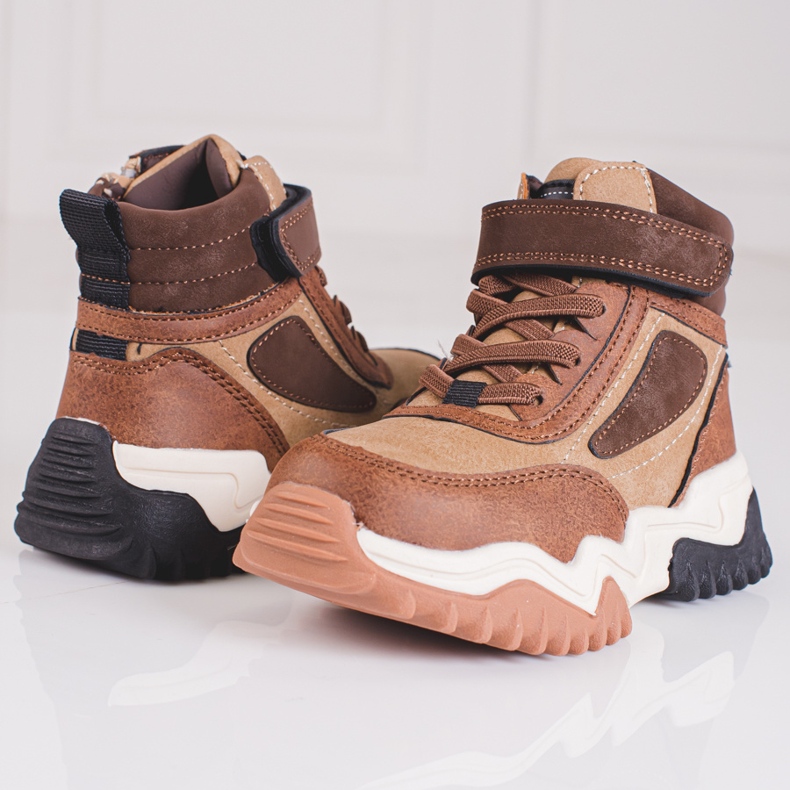 Chlapecké kozačky, zateplené Shelovet hnědé hnědý 2