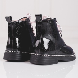 Elegantní černé holínky Shelovet pro dívky černá 1