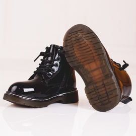 Lakované dívčí kozačky Shelovet černé černý 1