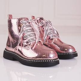 Elegantní dívčí kozačky Shelovet růžové růžový 2