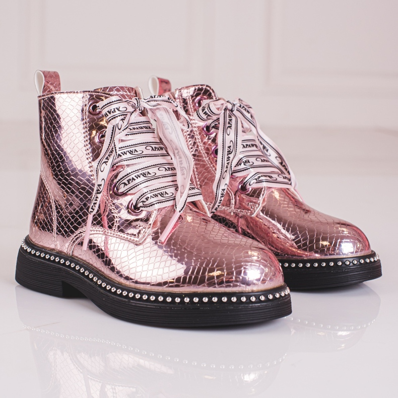 Elegantní dívčí kozačky Shelovet růžové růžový 2