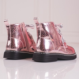 Elegantní dívčí kozačky Shelovet růžové růžový 1