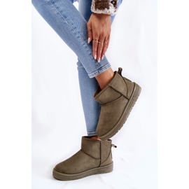 Dámské teplé sněhule Big Star KK274292 Khaki hnědý 2