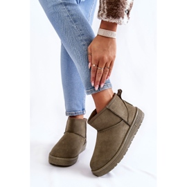 Dámské teplé sněhule Big Star KK274292 Khaki hnědý 1