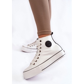 Dámské vysoké zateplené tenisky Big Star KK274170 Bílé bílý 2