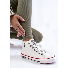 Klasické vysoké zateplené tenisky Big Star KK274597 bílé bílý 1