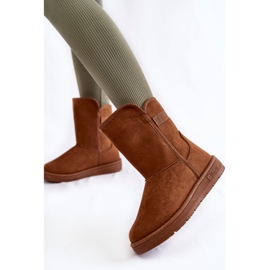 Dámské vysoké boty do sněhu Big Star KK274616 hnědé hnědý 2