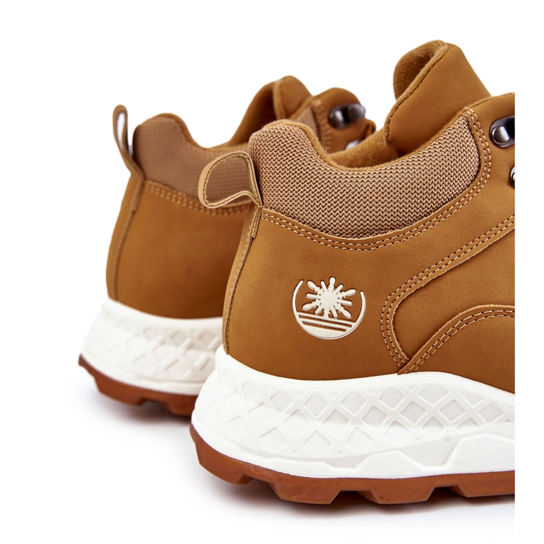 BM Pánské zateplené trekové boty Trappers Camel Otto hnědý 1