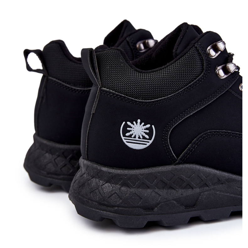 BM Pánské zateplené trekové boty Otto Black Trappers černý 1
