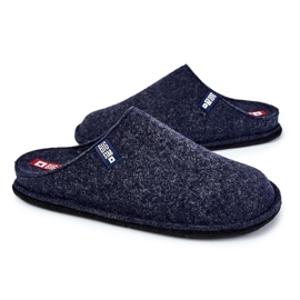 Klasické pánské pantofle Big Star KK176004 Navy Blue modrý 2