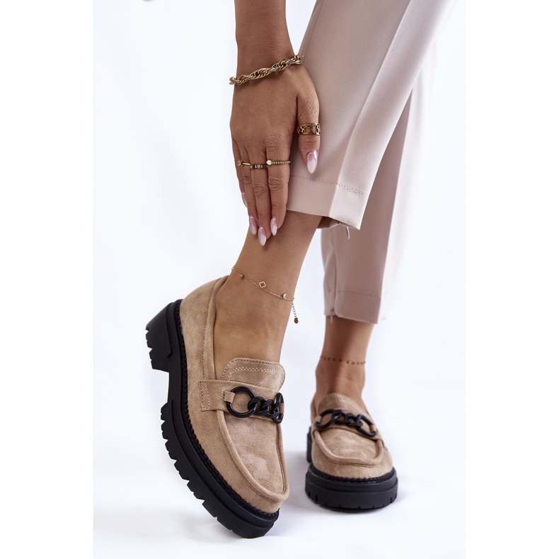 Dámské mokasíny Semišové mokasíny La.Fi Beige Willows béžový 1