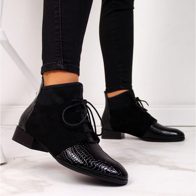 Boty zateplené hadí kůží Filippo W PAW267A černá 2