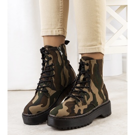 PA1 Lanita zelené vojenské trapery hnědý zelená 1