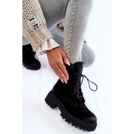 PL5 Klasické semišové černé teplé boty Caima černá 1