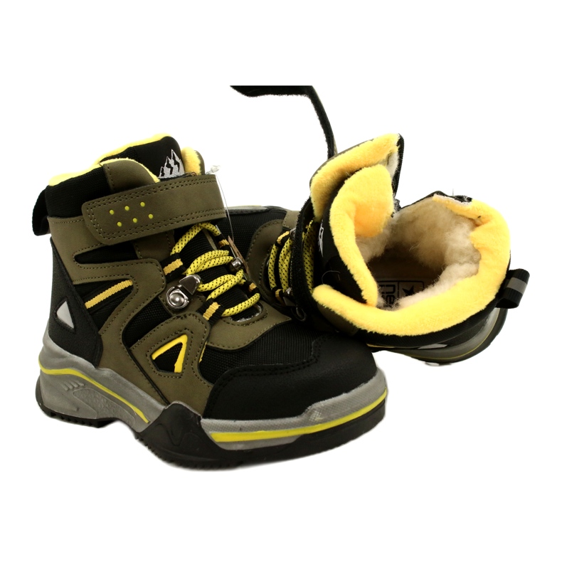 Dětské boty izolované boty Khaki News 22DZ23-5259 zelená 4