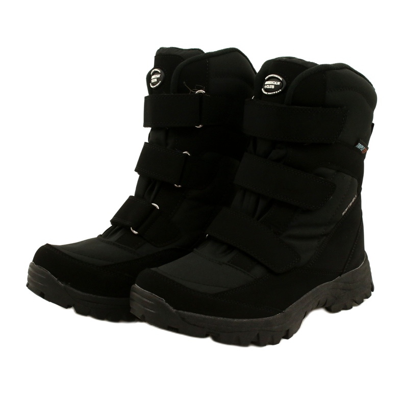 American Club Softshellové boty zateplené suchým zipem SN05 / 22 Black černý 2