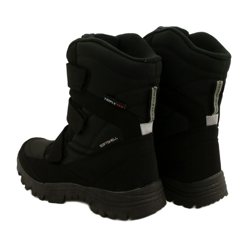 American Club Softshellové boty zateplené suchým zipem SN06 / 22 Black černý 3