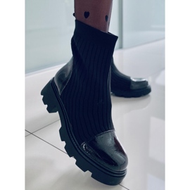 PA1 Kozačky s pružným svrškem Darin Black černý 1