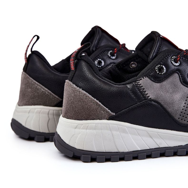 Pánská klasická sportovní obuv Memory Foam Big Star KK174271 šedá černá 1 Pánská klasická sportovní obuv Memory Foam Big Star KK174271 šedá černá 1