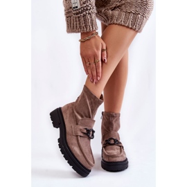 Dámské semišové kozačky La.Fi 250042B-SU Béžová béžový 1 Dámské semišové kozačky La.Fi 250042B-SU Béžová béžový 1