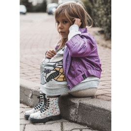 Dětské třpytivé boty s vícebarevnými vzory Reggie stříbro 2