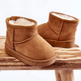 Dětské teplé sněhule Camel Gooby hnědý 2