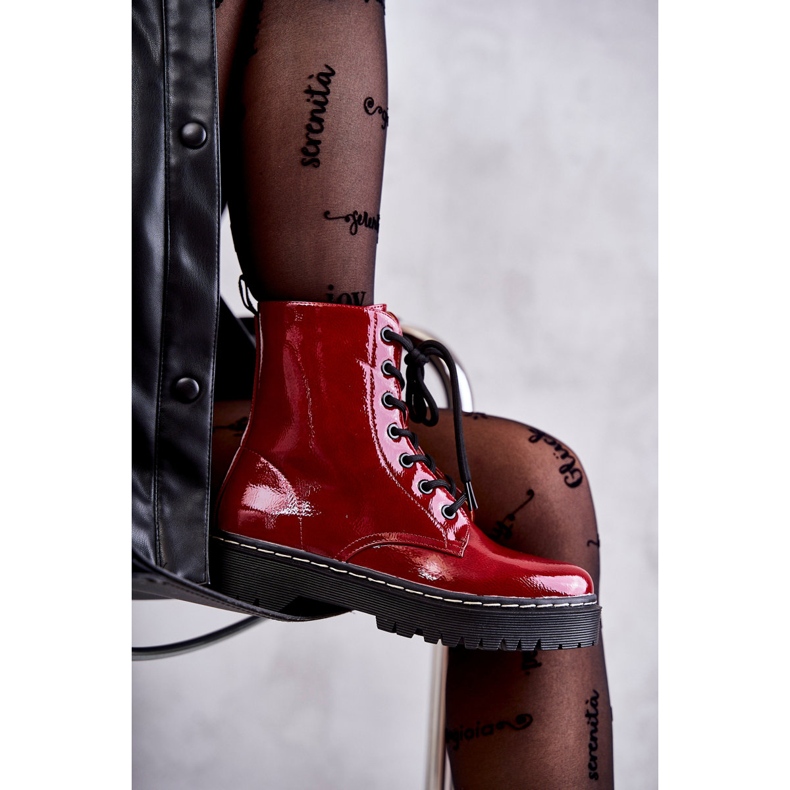 S.Barski Dámské kozačky červené Kognito HY56 4