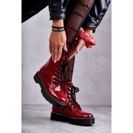 S.Barski Dámské kozačky červené Kognito HY56 3