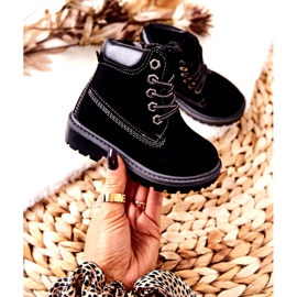 PA1 Dětské boty Trappers Black Milos H-50A / C černý 3