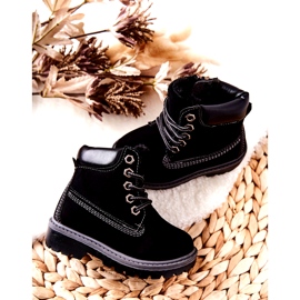 PA1 Dětské boty Trappers Black Milos H-50A / C černý 2