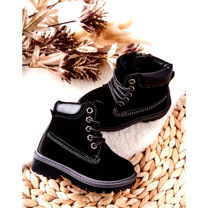 PA1 Dětské boty Trappers Black Milos H-50A / C černý 2