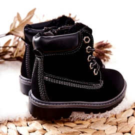 PA1 Dětské boty Trappers Black Milos H-50A / C černý 1