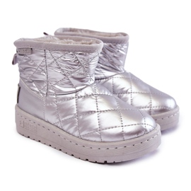 Dětské teplé sněhule Big Star KK374241 Silver stříbro 1