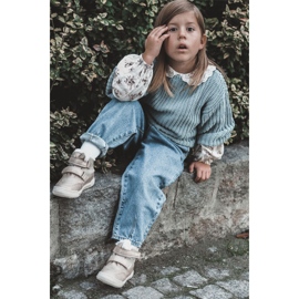 Dětské zateplené kozačky na suchý zip Big Star KK374189 Béžovo-zlatá hnědý 1