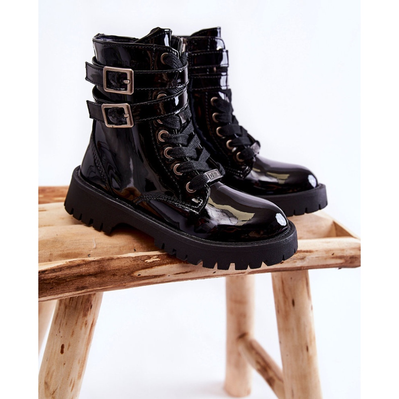 Dětské lakované kozačky Big Star KK374131 Black černý 1