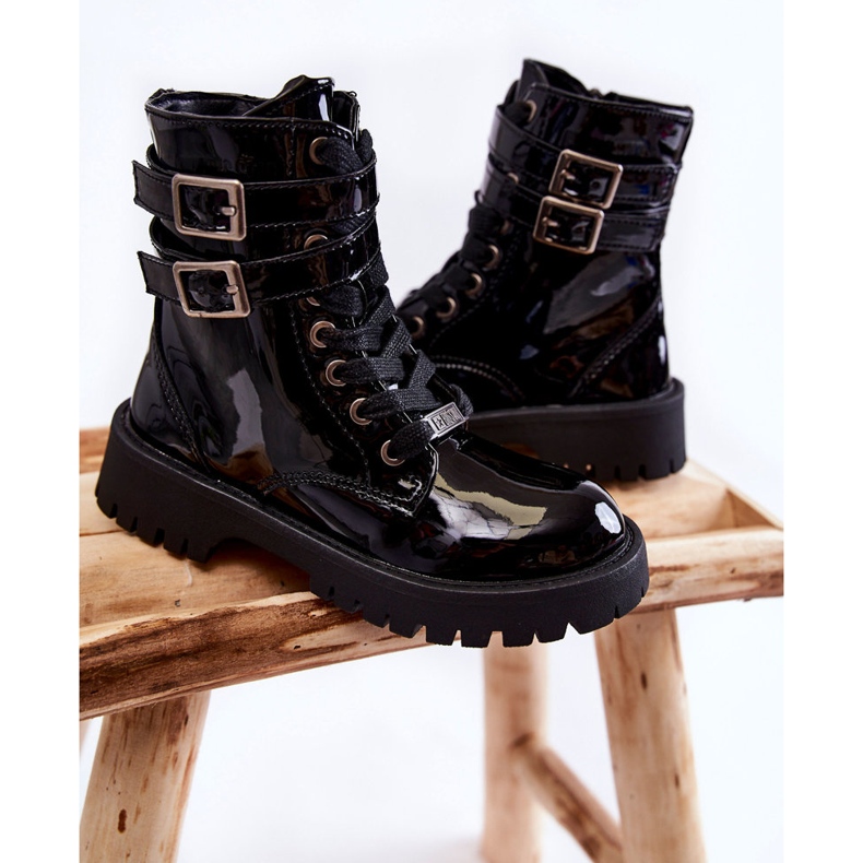 Dětské lakované kozačky Big Star KK374131 Black černý 2