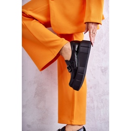 PL5 Módní kožené boty na platformě Black Marsol černá 4