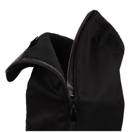 Černé černé semišové kozačky Filippo černá 2