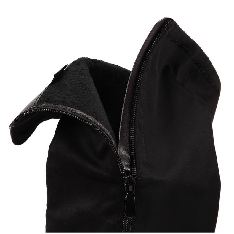 Černé černé semišové kozačky Filippo černá 2