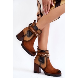 Dámské kožené kozačky Maciejka 05781-29 Červené béžový hnědý 2 Dámské kožené kozačky Maciejka 05781-29 Červené béžový hnědý 2