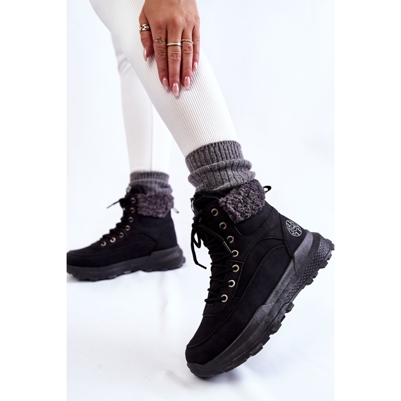 Teplé boty Black Lee Cooper LCJ-22-44-1362 černý 2