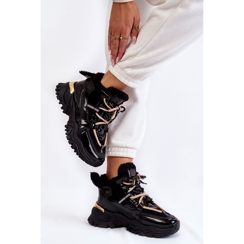 PM1 Dámské černé zateplené sportovní boty Edora černá 2