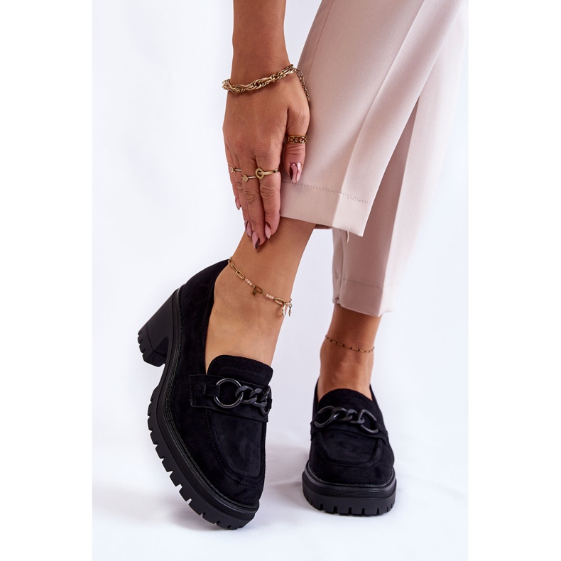 Vinceza Dámské semišové vysoké podpatky Sanya v černé barvě černá 1